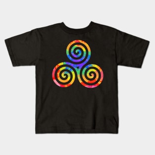 Tie dye Celtic Swirls Kids T-Shirt